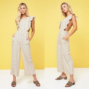minkpink pip ruffle jumpsuit